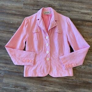 Harve Benard Pink Linen Women's Jacket